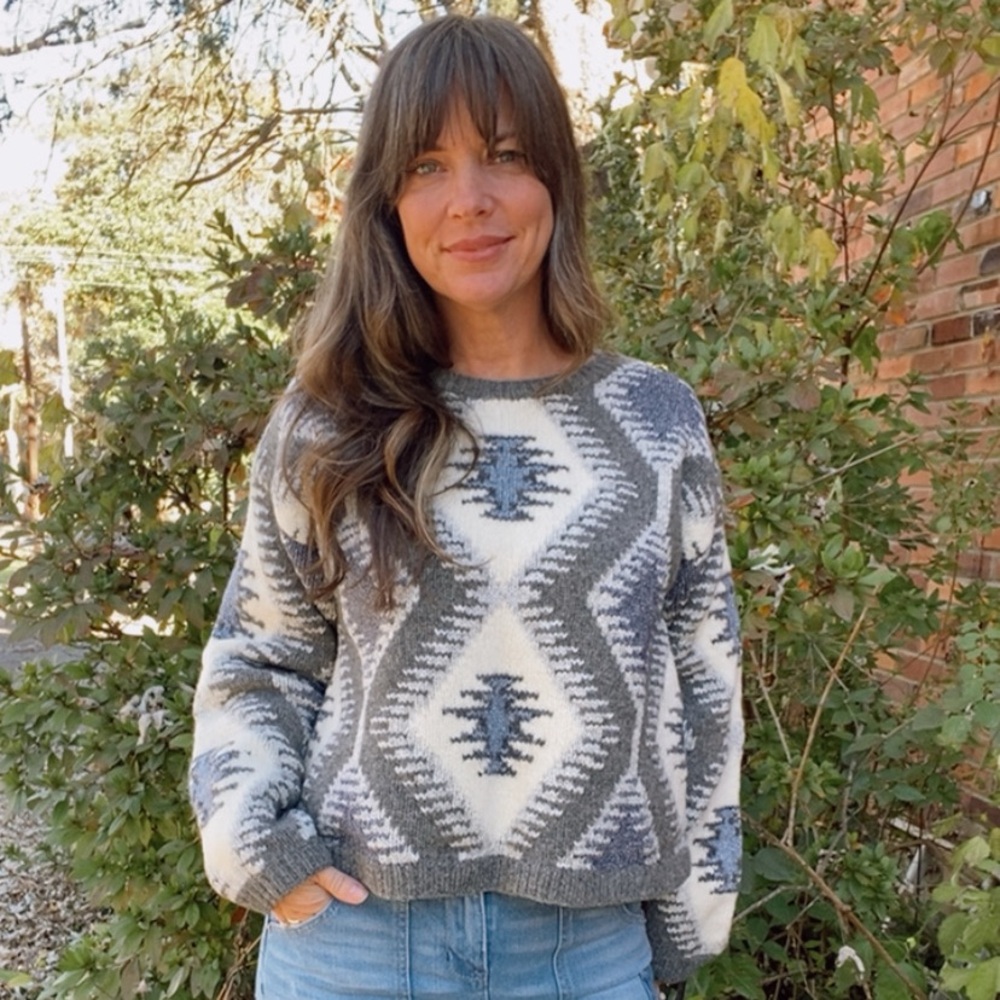 Vintage 90s western chunky sweater